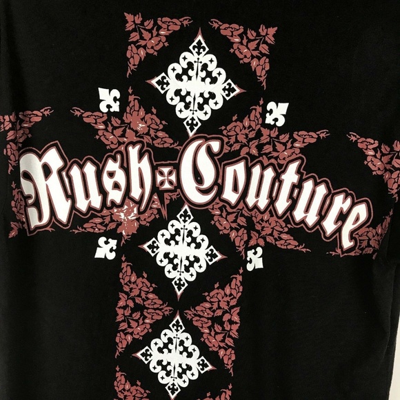 Mens Rush Couture T Shirt size M - Black - Picture 7 of 8